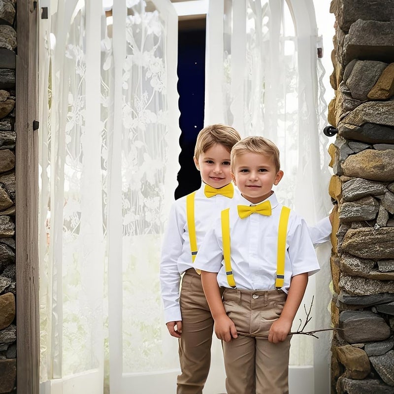 Vexadrix Kids Suspenders & Bowtie Set for Boys Girls 6M-6Y | Birthday Wedding Formal Accessories - Image 2